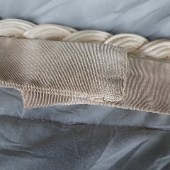 Vintage Carolyn Tanner Braided Belt White Cottagecore Boho Feminine Small XS - Picture 6 of 13